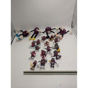 Vintage‎ California Raisins Lot 22pc PVC Figures Plush Bendy Toys 1980s Retro